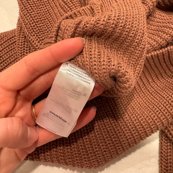 NA-KD Knit Sweater Crewneck V-Neck Mauve Rose Sweater size small - Picture 6 of 6